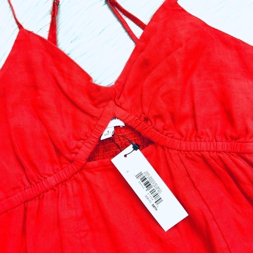 The Drop Women's Maci Strappy V-neck Cut-out Smocked Back Midi Dress - Picture 6 of 7